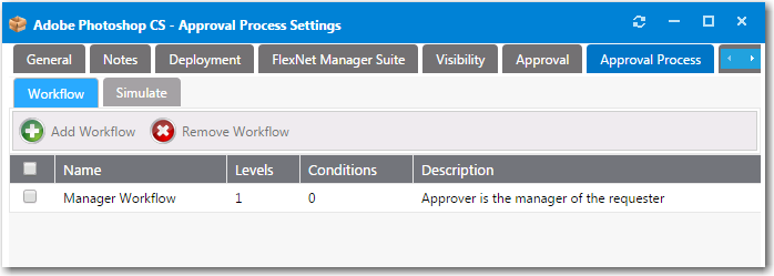 Catalog Item Properties Dialog Box / Approval Process &gt; Workflow Tab